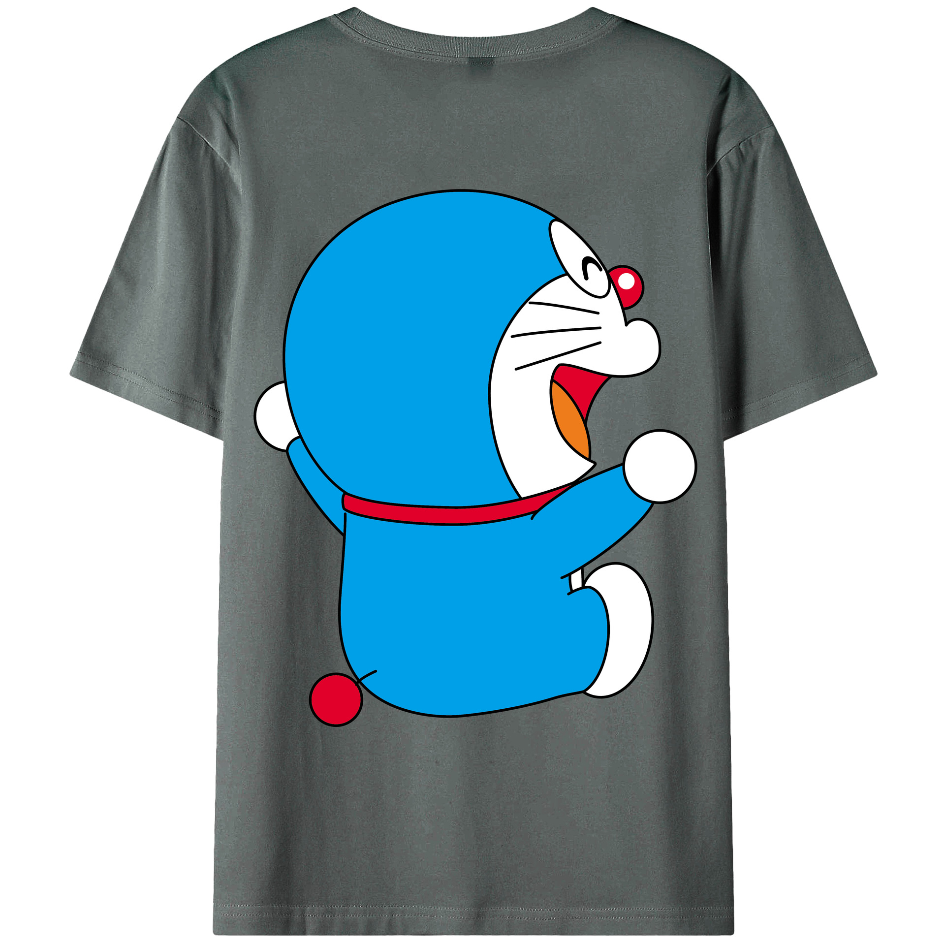（画像用） ドラえもん Doraemon 綿100％ メンズ半袖Tシャツ（バックプリント） 通気性